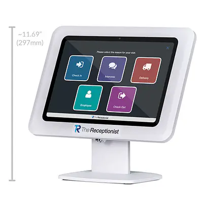 White Desk Stand with iPad secondary image