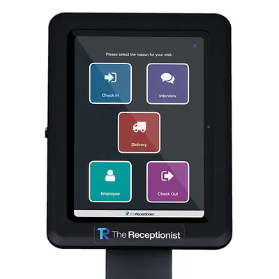 Black Floor Stand with iPad primary image